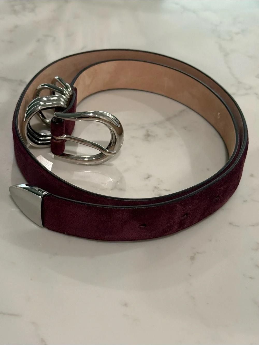 Dehanche hollyhock suede belt small